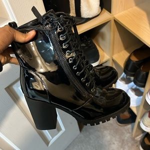 Patent Leather Booties
